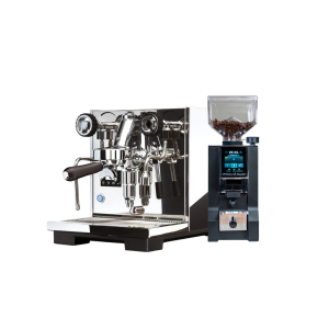 Eureka Costanza R Chrome Coffee Machine & Eureka Specialita Smart Black - Bundle with Bonus 1kg Coffee